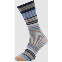 Burlington Socken mit Streifenmuster in Beige, Größe 46/50 von Burlington