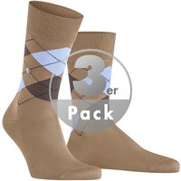 Burlington Herren Socken beige Baumwolle Gemustert von Burlington