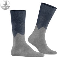 Burlington Herren Socken blau Baumwolle Gemustert von Burlington