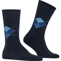 Burlington Herren Socken blau Baumwolle Gemustert von Burlington