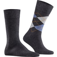 Burlington Herren Socken grau Baumwolle & Mix Gemustert von Burlington