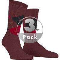 Burlington Herren Socken rot Wolle Gemustert von Burlington