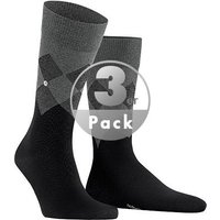 Burlington Herren Socken schwarz Baumwolle Gemustert von Burlington