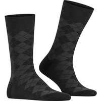 Burlington Herren Socken schwarz Baumwolle unifarben von Burlington