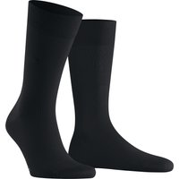 Burlington Herren Socken schwarz Baumwolle unifarben von Burlington