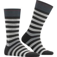 Burlington Herren Socken schwarz Baumwolle Gestreift von Burlington