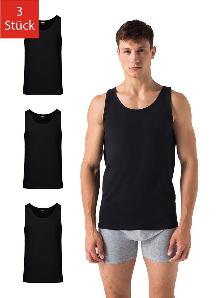 Burnell & Son Achselhemd Tank Top Achselhemd für Herren (Packung, Set, Spar-Pack, Spar-Packung, 3-St., 3er-Pack) Feinripp, extra lang von Burnell & Son