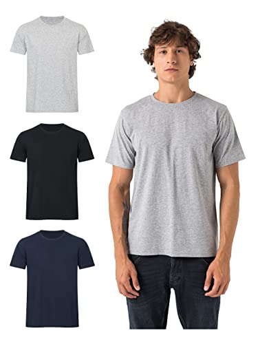 Burnell & Son Tshirt Herren 3er Pack aus 100% Baumwolle Regular Fit Basic Männer T-Shirt Set (S-5XL) Mix2 3XL von Burnell & Son