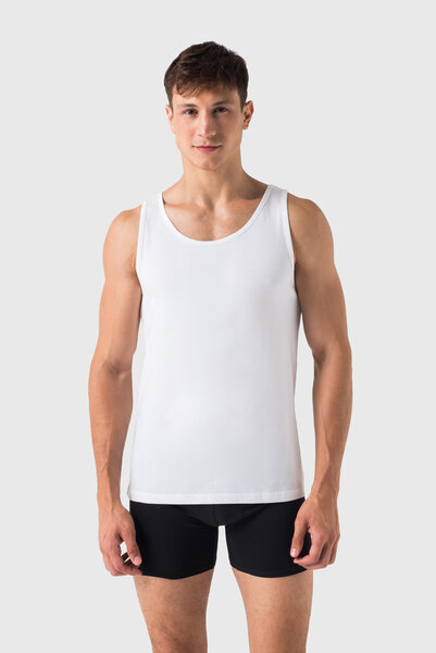 Burnell & Son Unterhemd Herren 3er Pack Tank Top Achselshirt Feinripp extra lang von Burnell & Son