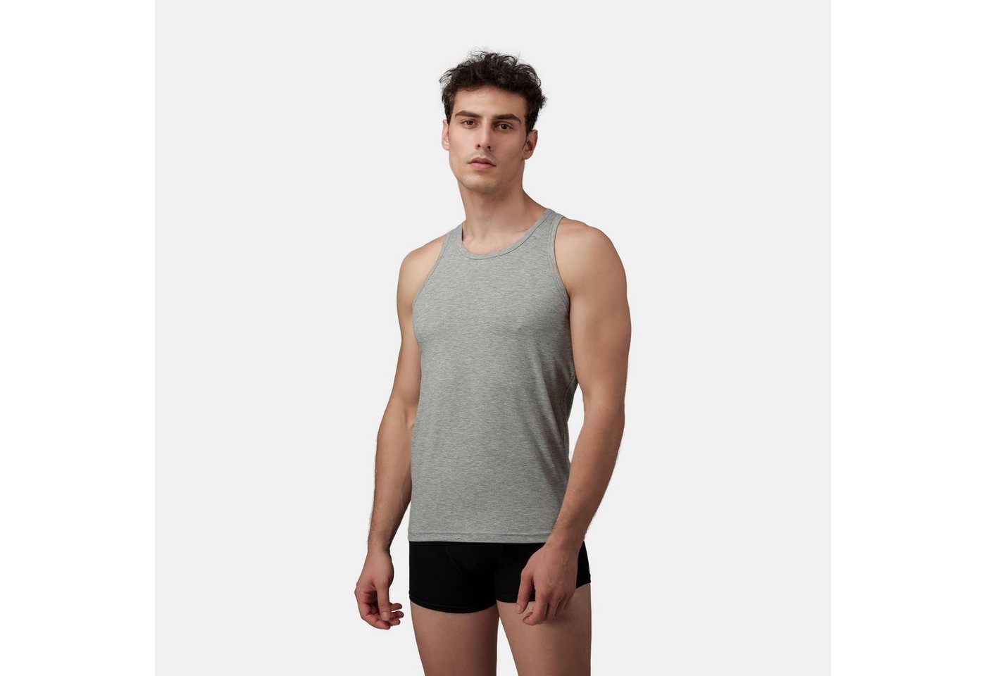 Burnell & Son Unterhemd Tank Top Achselshirt für Herren (Packung, Set, Spar-Pack, Spar-Packung, 3-St., 3er-Pack) Feinripp, extra lang von Burnell & Son