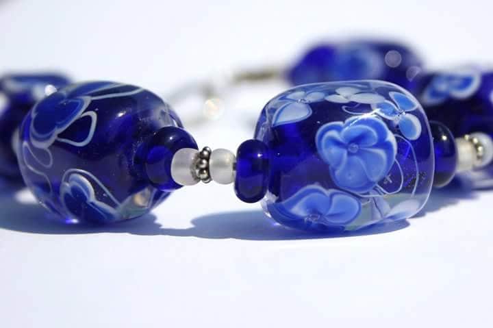 Murano Glas Bead Blumenarmband, Handgemachte Armband, Handwerker Schmuck, Feine Braut Murano-Glas Murano Glas Bead Blumenarmband, Handgemachte Armband, Handwerker Schmuck, Feine Braut Murano-Glas von BurninBeads