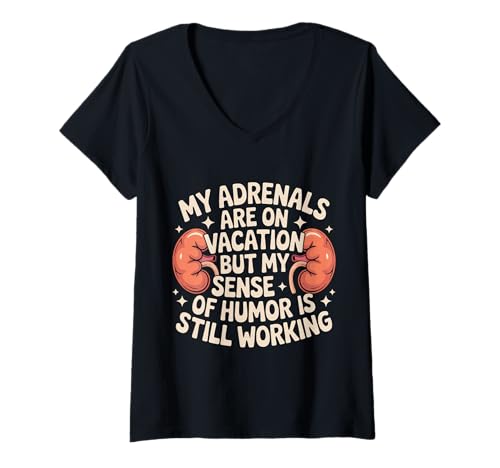 Damen Adrenals Off Duty Humor Still On Point - T-Shirt mit V-Ausschnitt Damen Adrenals Off Duty Humor Still On Point - T-Shirt mit V-Ausschnitt von Burnout -Humor -Reise -Stimmung
