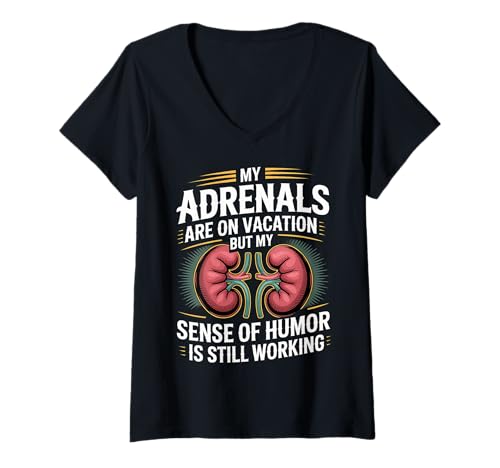 Damen Adrenals Off Duty Humor Still On Point T-Shirt mit V-Ausschnitt Damen Adrenals Off Duty Humor Still On Point T-Shirt mit V-Ausschnitt von Burnout -Humor -Reise -Stimmung
