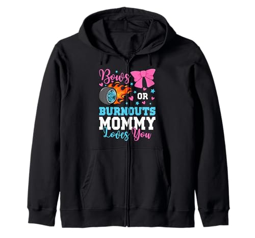Burnouts or Bows Mama liebt Dich Gender Reveal Party Kapuzenjacke Burnouts or Bows Mama liebt Dich Gender Reveal Party Kapuzenjacke von Burnouts or Bows Gender Reveal Matching Family