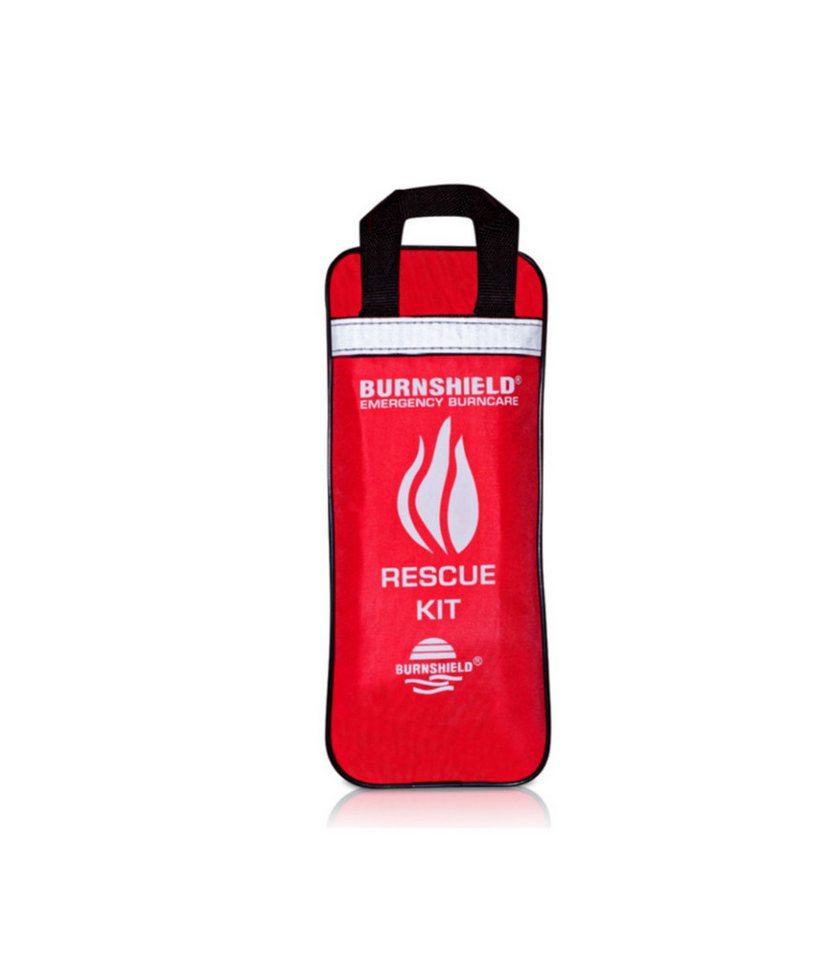 Burnshield Erste-Hilfe-Set Rescue Kit 1 in Nylon-Tragetasche, (schnelle und effektive Versorgung von Brandverletzungen, 16 St), Vielseitige Anwendungsgrößen, Komfortable und praktische Aufbewahrung von Burnshield
