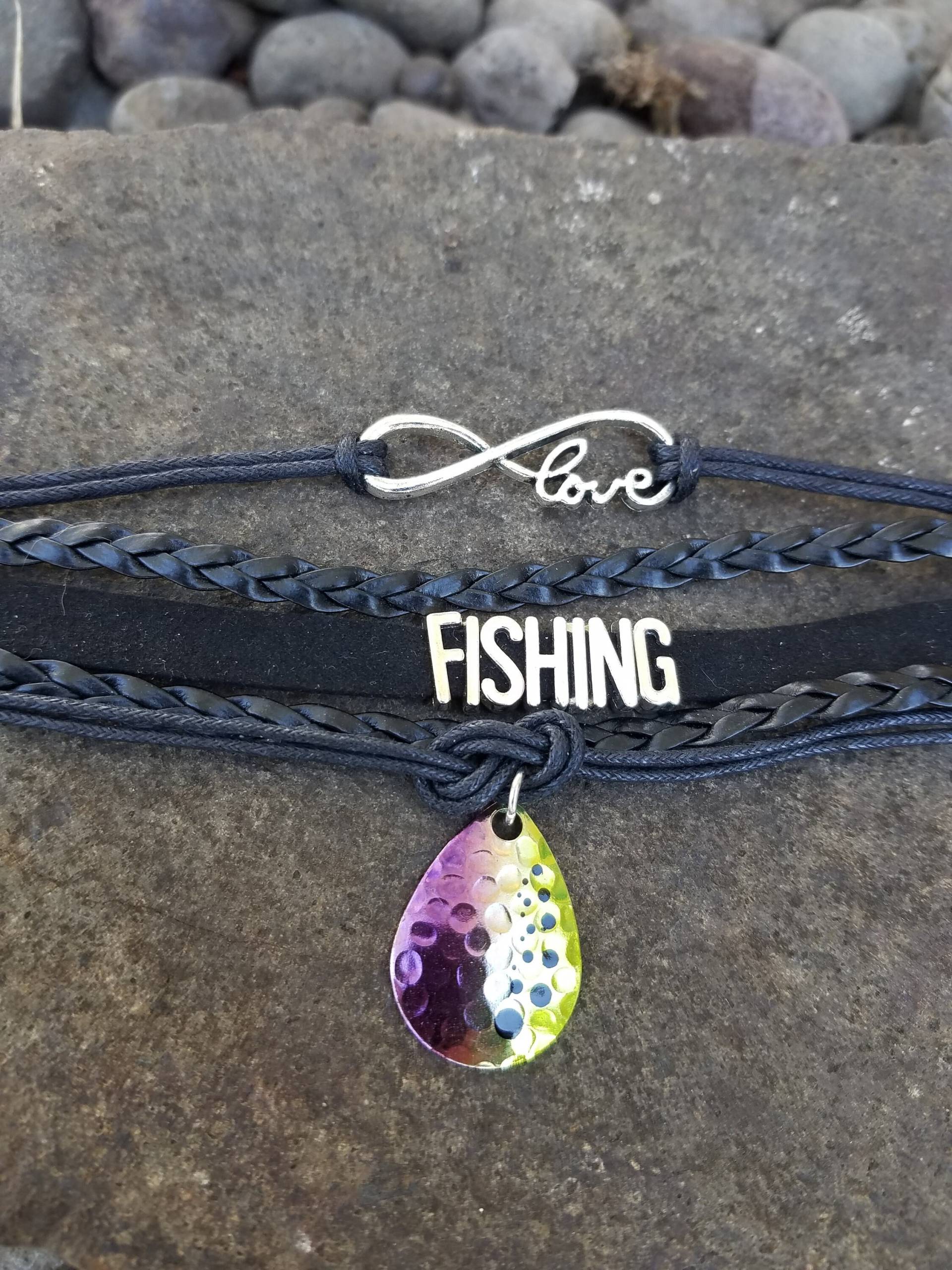 Manschettenarmband - Schwarz Love & Fishing Wort Charms Und Spinner Klingen Angeln Köder Charm Manschettenarmband - Schwarz Love & Fishing Wort Charms Und Spinner Klingen Angeln Köder Charm von BurntHeartDesigns