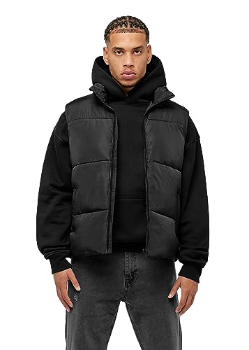 Herren Puffer Vest Leichte Steppweste mit Reißverschlusstaschen BR6009, Größe:L, Farbe:Black von Buroc's