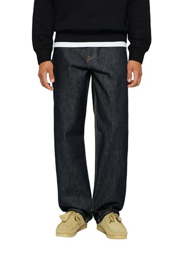 Burocs Baggy Fit Jeans - Raw Blue - Jeans Herren - 5-Pocket-Style - Mit YKK-Reißverschluss - 100% Baumwolle, Farbe:Raw Blue, Hosengröße:W38 L32 von Burocs