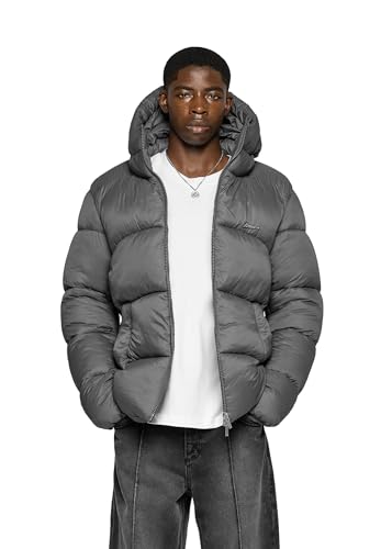 Burocs Glossy Puffer Jacket - Dark Grey - Jacke Herren - 2-Wege Reißverschluss - Metall Logo - Innentasche mit Reißverschluss - Kordelzug - 100% Nylon Obermaterial, Größe:XS, Farbe:Dark Grey Burocs Glossy Puffer Jacket - Dark Grey - Jacke Herren - 2-Wege Reißverschluss - Metall Logo - Innentasche mit Reißverschluss - Kordelzug - 100% Nylon Obermaterial, Größe:XS, Farbe:Dark Grey von Burocs