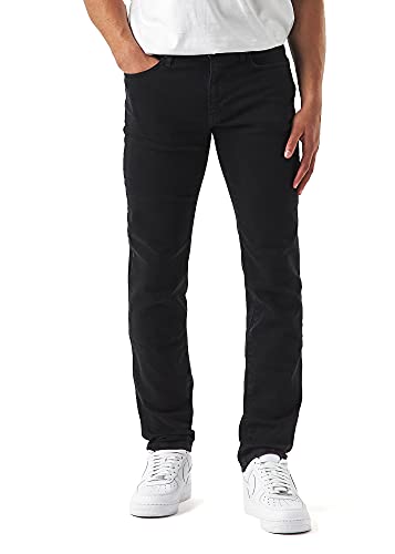 Burocs Herren Slim Fit Jeans Hose Basic Stretch Denim Männer Jeanshose Lang, Farbe:Black, Hosengröße:W30 L32 von Burocs