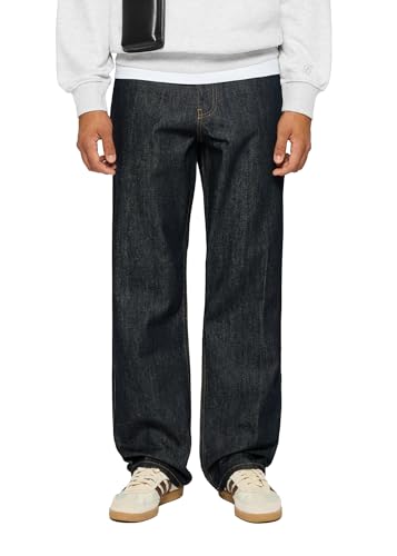Burocs Straight Jeans - Raw Blue - Herren Denim Hose - Straight Fit - 5-Pocket Design - Reißverschluss & Knopf, Farbe:Raw Blue, Hosengröße:W28 L32 von Burocs