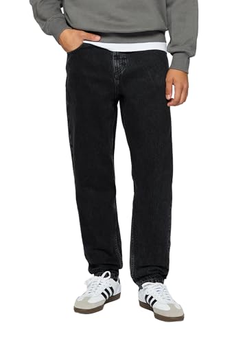 Burocs Tapered Fit Jeans 90's Blue Carrot Herren 5 Pocket Style Mit YKK Reißverschluss 100% Baumwolle, Farbe:Black Washed, Hosengröße:W30 L32 von Burocs