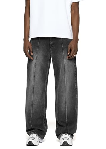 Vince Dividing Seams Baggy Fit Jeans Mid Grey Jeans Herren 5 Pocket Style Mit YKK Reißverschluss 100% Baumwolle, Farbe:Mid Grey, Hosengröße:W32 L32 von Burocs