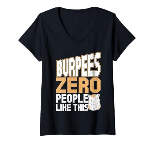 Damen Burpees Zero People Like This Lustige Aussage T-Shirt mit V-Ausschnitt Damen Burpees Zero People Like This Lustige Aussage T-Shirt mit V-Ausschnitt von Burpees Fitness Humor Workout
