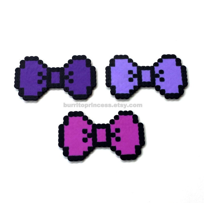8-Bit-Bögen - Pixel-Bögen 8-Bit Haar-Bögen Pixel 8-Bit-Fliege Fliegen Hochzeit Retro-Hochzeit von BurritoPrincess