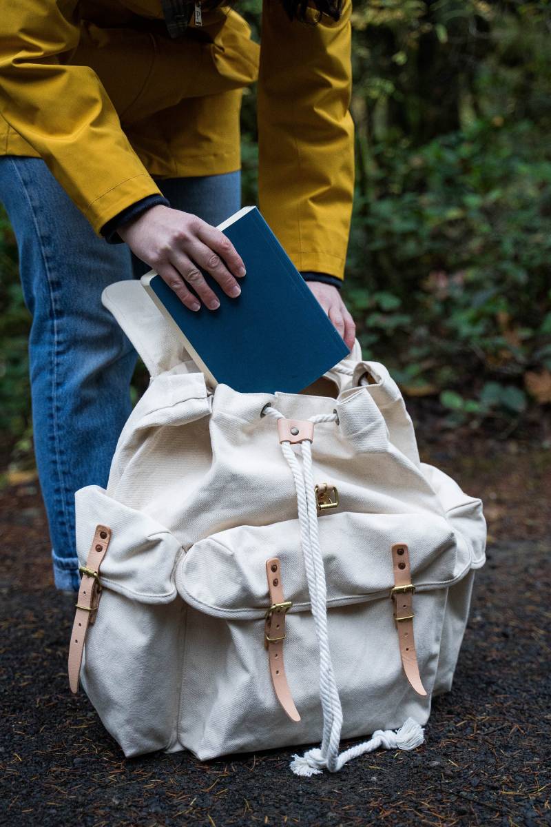 Rucksack, Große Tasche , Canvastasche, Geldbörse von BurrowLeather