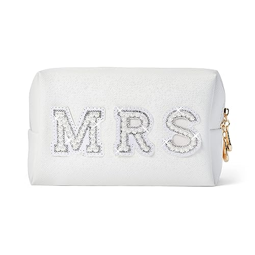 Burskit Bride Gifts Future Mrs Bridesmaid Gifts Bridesmaid Purse Makeup Bag Bachelorette Gifts for Bride, Weiß-Mrs, Braut Geschenke Verlobung Geschenke von Burskit