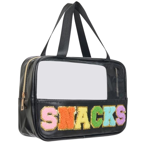 Snackbeutel, Chenille-Buchstaben-Aufnäher, transparente Tasche, Snack-Tasche für Reisen, adrette Kosmetiktasche, transparente Snack-Tasche mit Reißverschluss, Kulturbeutel für Reisen, transparente Snackbeutel, Chenille-Buchstaben-Aufnäher, transparente Tasche, Snack-Tasche für Reisen, adrette Kosmetiktasche, transparente Snack-Tasche mit Reißverschluss, Kulturbeutel für Reisen, transparente von Burskit