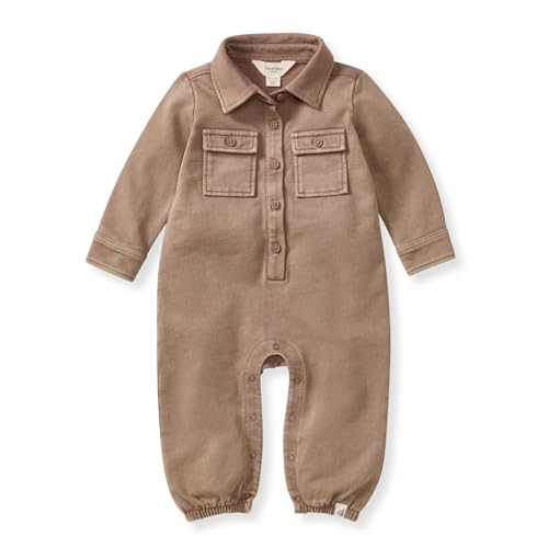 Burt's Bees Baby Baby-Jungen Boys 100% Organic Cotton Button Down Jumpsuit Kleinkind-Babyette-Set, Ingwersäurewäsche, 3-6 Monate von Burt's Bees Baby