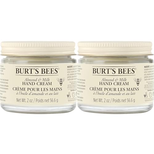 Burt's Bees® 99% natürliche feuchtigkeitsspendende Mandel- und Milch-Handcreme — 56,6 Gramm Glas (Packung mit 2) von Burt's Bees