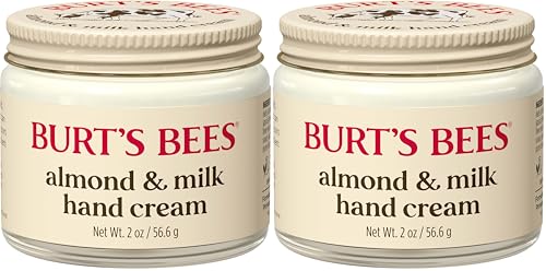 Burt's Bees® 99% natürliche feuchtigkeitsspendende Mandel- und Milch-Handcreme — 56,6 Gramm Glas (Packung mit 2) von Burt's Bees