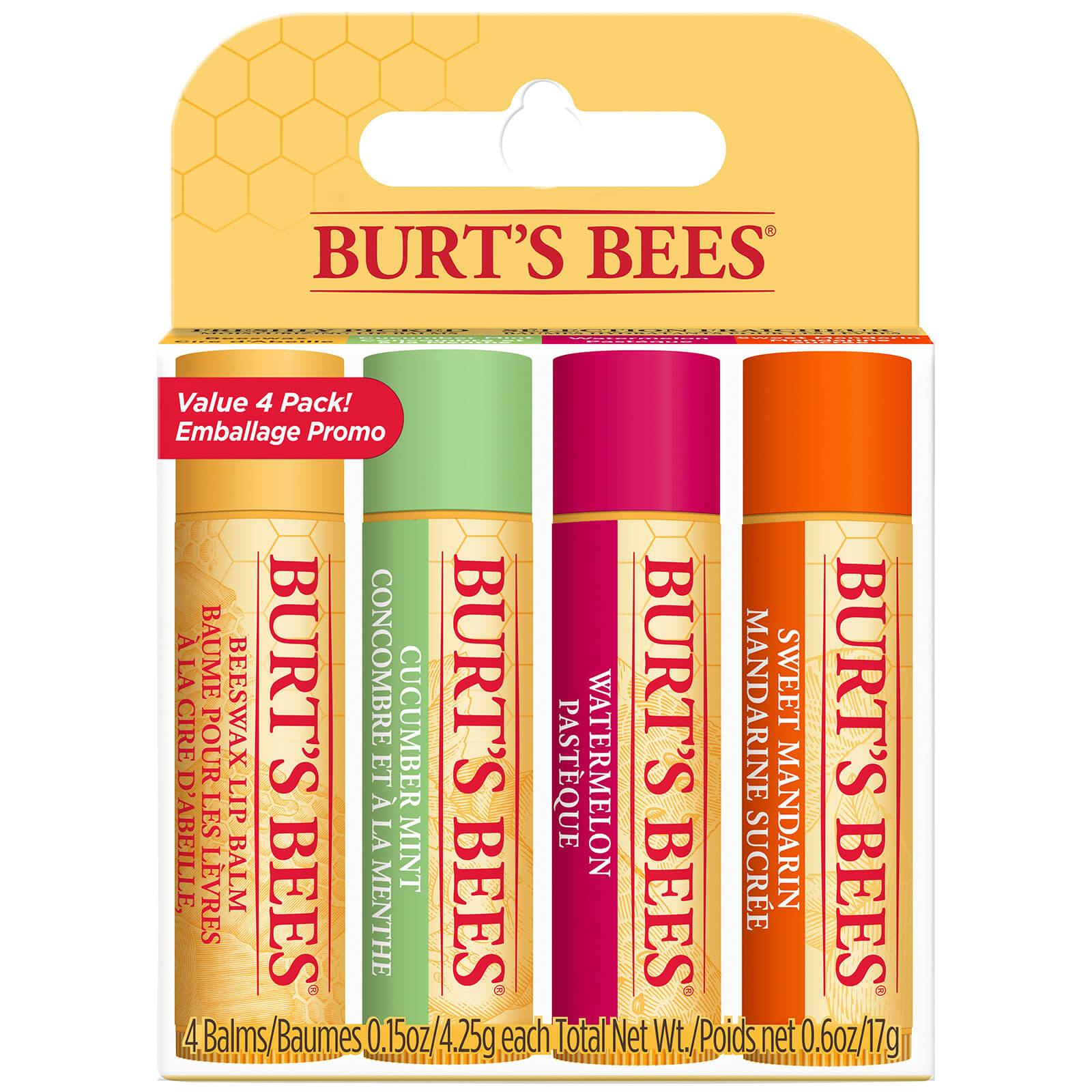 Burt's Bees 100% Natural Moisturising Lip Balm (Pack of 4) von Burt's Bees