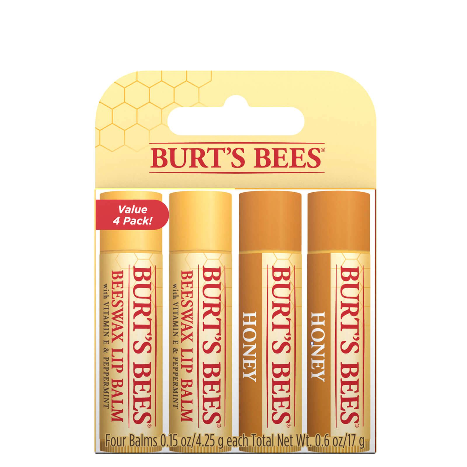 Burt's Bees Beeswax and Honey Lip Balm (4 Pack) von Burt's Bees