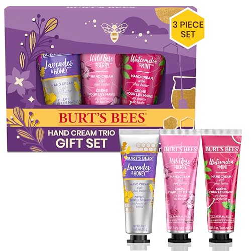 Burt's Bees Geschenkset | 3 Handcremes in Lavendel und Honig, Wildrose und Beere und Wassermelone und Minze | 3 x 28,3 g von Burt's Bees