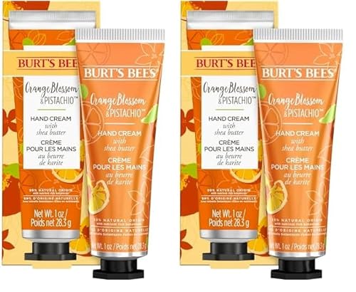 Burt's Bees Handcream Orange & Pistachio - Handcreme für trockene Hände - Handpflege mit Shea Butter - 500433 (Packung mit 2) von Burt's Bees