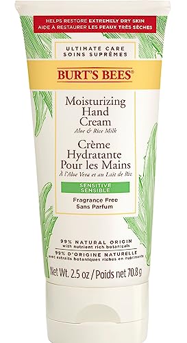 Burt's Bees Handcreme für sehr trockene Hände und empfindliche Haut, mit Aloe & Reismilch, 70,8 g von Burt's Bees