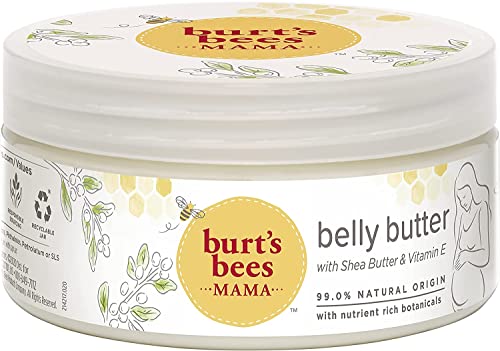 Burt's Bees Mama Bee parfümfreie Körperbutter, für den Bauch, 185 g Tiegel, Feuchtigkeitsspendend von Burt's Bees