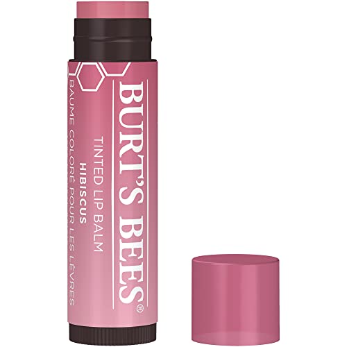 Burt´s Bees Tinted Lip Balm Hibiscus (gefärbter Lippenpflegestift, in neutralem Farbton, sehr dezent, Lippenbalsam, Pflege, natürliche Inhaltsstoffe) 501100 von Burt's Bees