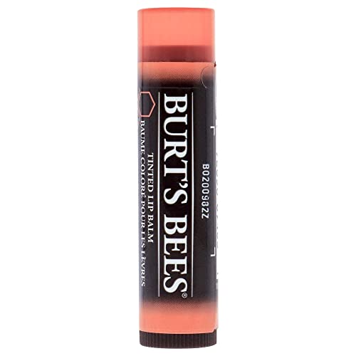 Burt´s Bees Tinted Lip Balm Zinnia (gefärbter Lippenpflegestift, in neutralem Farbton, sehr dezent, Lippenbalsam, Pflege, natürliche Inhaltsstoffe) 501111 von Burt's Bees