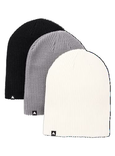 Burton Recycelte DND-Beanie, 3er-Pack, True Black/Sharkskin/Stout White, Einheitsgröße von Burton