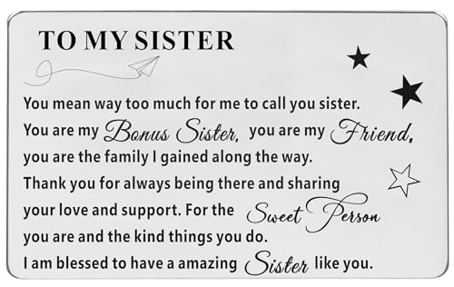 Geldbörse Einsatz Karte Metall Karte Geldbörse Little Reminders You Are My Bonus Sister, You Are My Friend Wallet Card Stainless Steel Wallet Inserts To My Sister von Buruslove