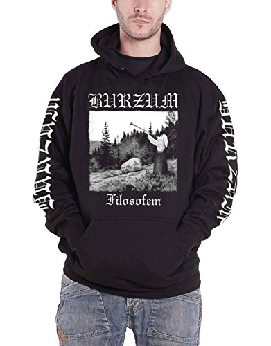 Burzum Kapuzenpullover Filosofem Band Logo Nue offiziell Herren Schwarz Pullover von Burzum