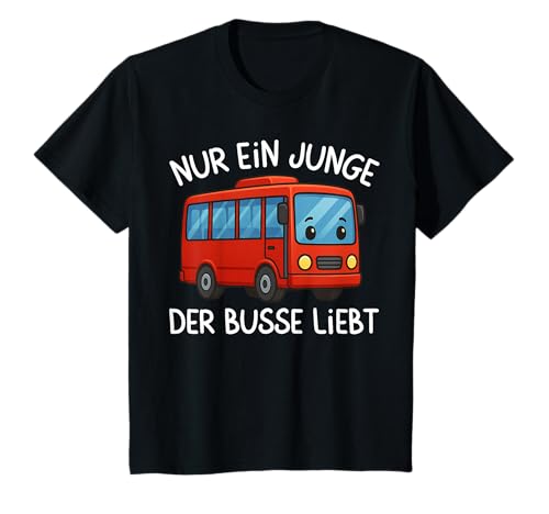 Kinder Nur Ein Junge Der Busse Liebt T-Shirt von Bus Für Kinder
