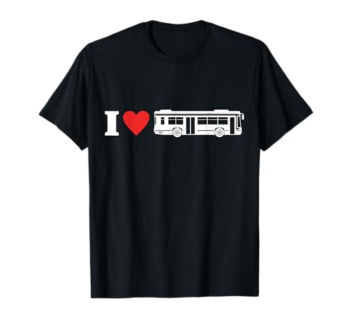 Busfahrer Geschenk Männer Ich Liebe Bus Fahren Spruch Lustig T-Shirt von Busfahrerin I Love Linienbus Reisebus Geschenkidee