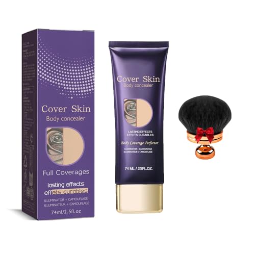 All Over Complexion Perfector,Lasting Effects Body Coverage Perfector With Brush,Natural Glow Leg And Body Cover Up Makeup Waterproof Long-Lasting Transfer Resistant For Men Women (1PCS) von Busgiuar