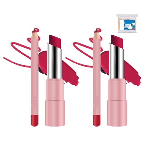 Genli Lip Balm,Genli Lifter Glaze Oil Lip Balm Lipstick Set Drip Lip Gloss with 24hrs of Smooth,Long-Lasting Waterproof Matte Lipstick and Lip Liner Set,Moisturizing and Hydrating (2*#03) von Busgiuar